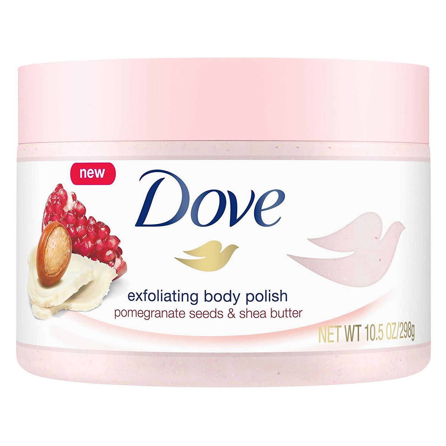 Dove Body Scrub, Pomegranate Seeds and Shea Butter