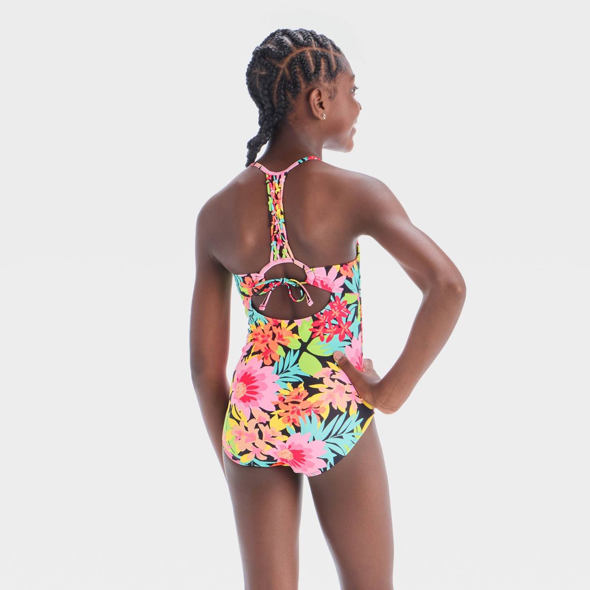 Girls Sunrise Blooms Floral Swimsuit